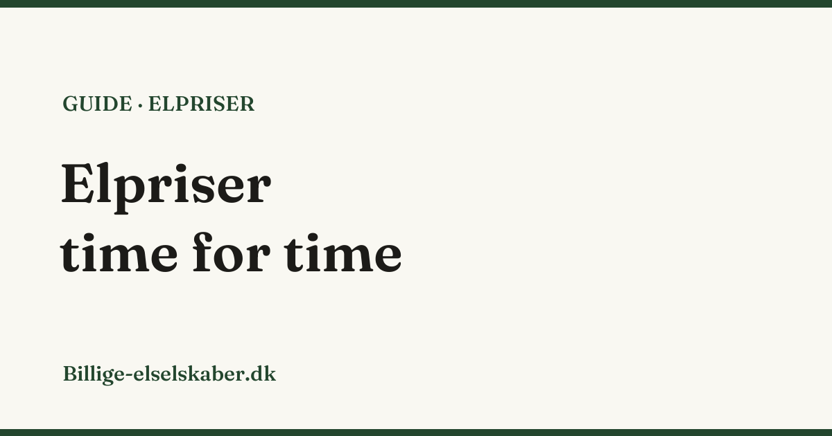 Graf med svingende elpriser time for time i løbet af et døgn